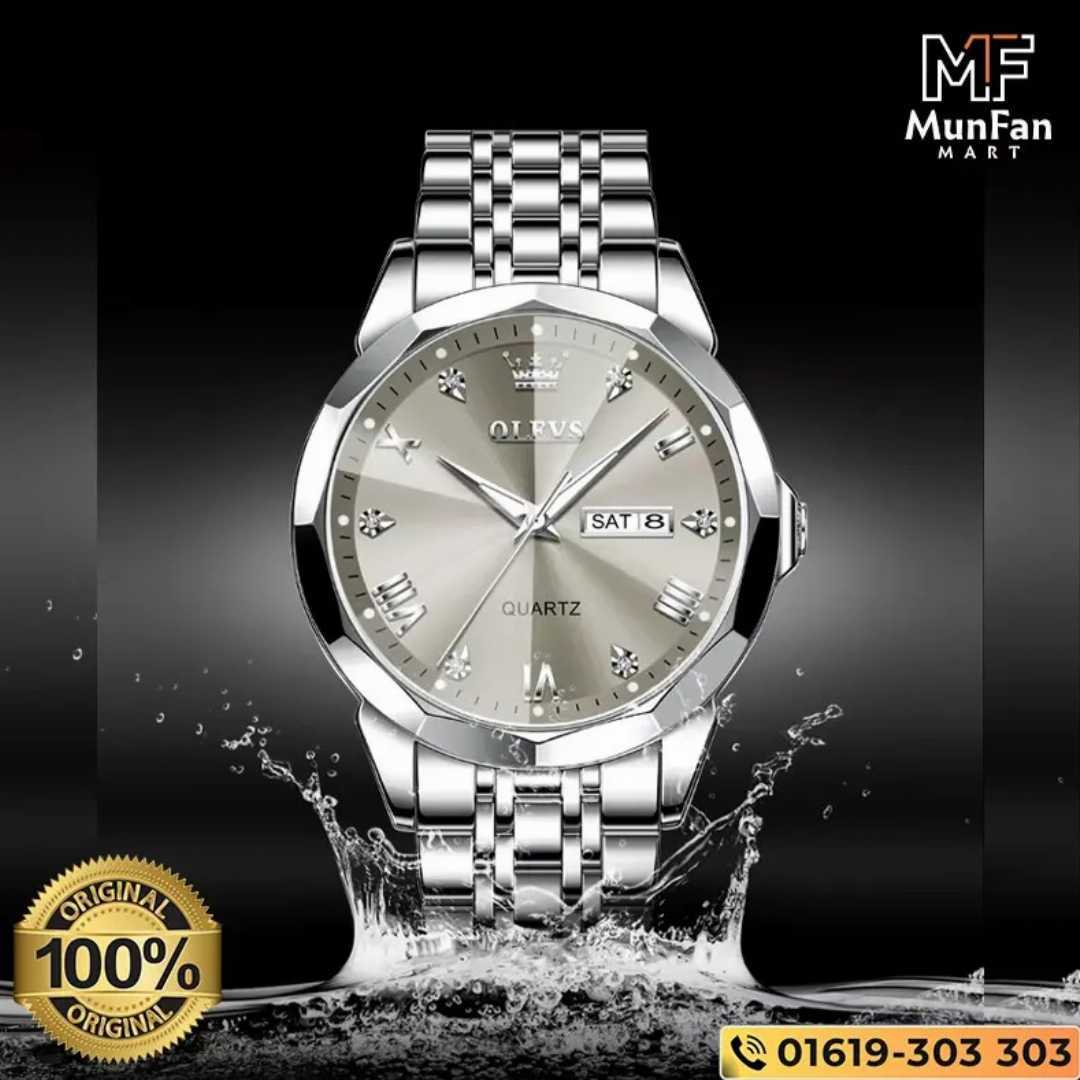 OLEVS,9931,Man’s,Premium,Watch,Silver,Gray